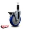 Service Caster 5'' Blue Poly Swivel 1-1/8'' Expanding Stem Caster with Brake SCC-EX20S514-PPUB-BLUE-PLB-118 - alternate 2